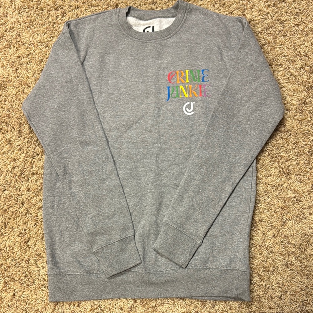 Crime Junkie merch Crew Neck Sweatshirt with Pride Graphic Design